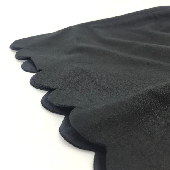 NEW J.Crew Scalloped Skirt Black - Picture 3 of 5